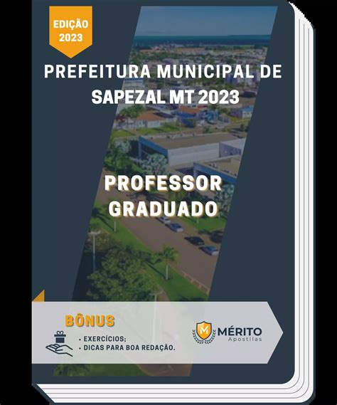 Apostila Professor Graduado Prefeitura De Sapezal Mt M Rito