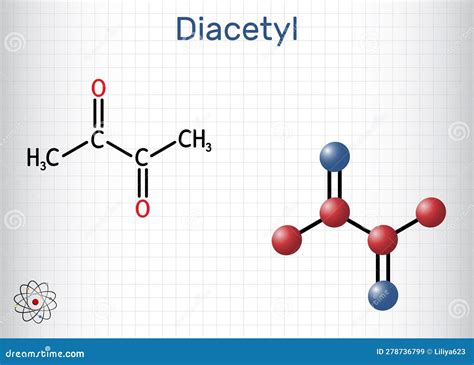 Diacetyl Molecular Structure 3d Model Molecule Butanedione