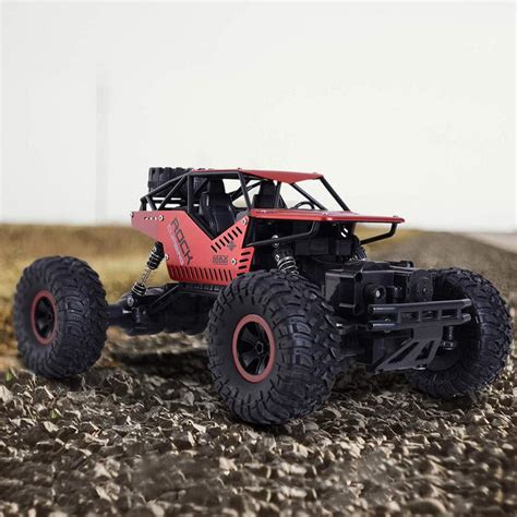 Aosom RC Crawler Carro Telecomandado Todo O Terreno Vermelho