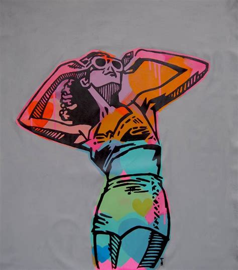 Classic Bikini Graffiti Hearts Painting By Tracy Hamer Saatchi Art