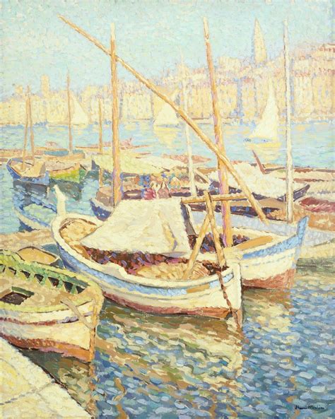 Port Of Marseilles Oil On Canvas By Henri Martin