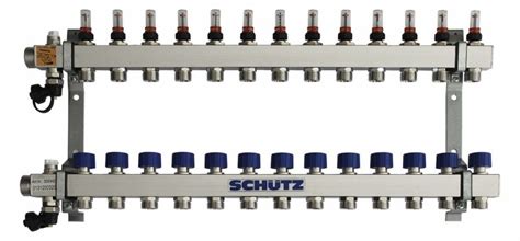 Schütz Edelstahl Verteiler Komfort 90 3 720mm 13 Heizkreise