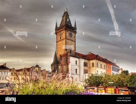 Old City Hall in Prague in the morning Stock Photo - Alamy