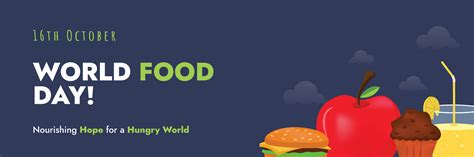 World Food Day Cover Banner Word Food Day Banner Template In Vector