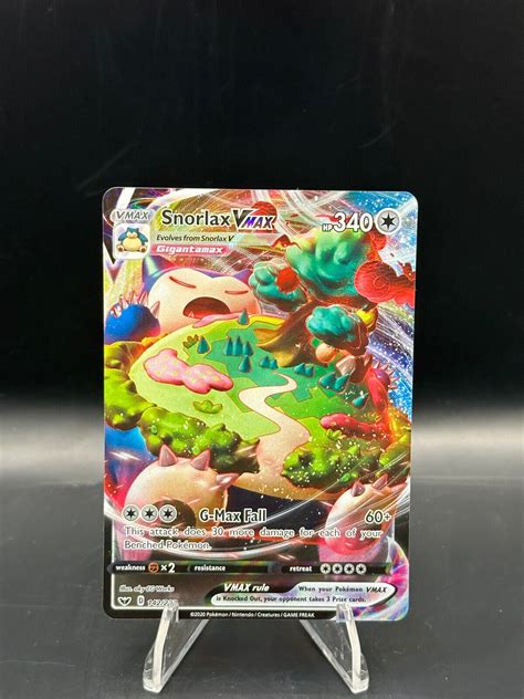 Snorlax VMAX 142 202 Near Mint NM Sword Shield Base Pokemon TCG