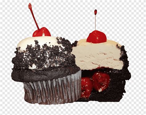 Sundae Black Forest Gateau Cupcake Chocolate Cake Torte Cherry