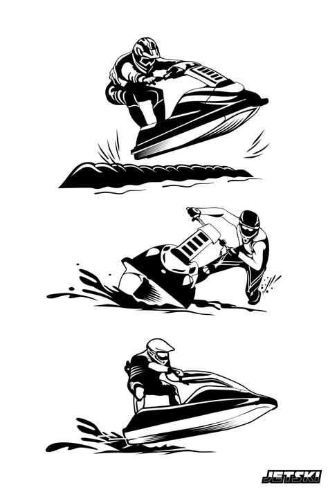 Stand Up Jet Ski Silhouette