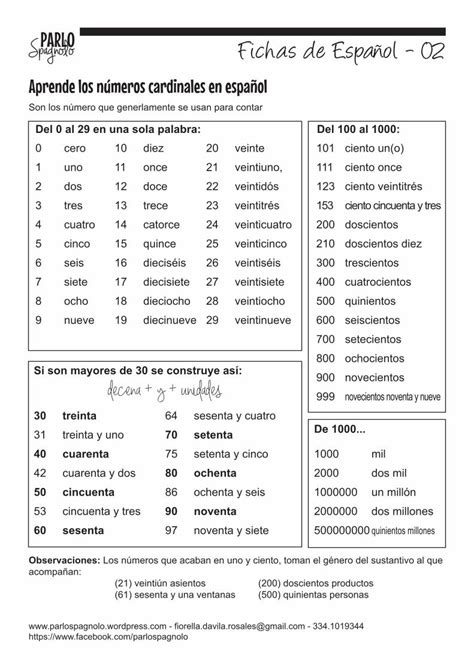 Pdf Aprende Los N Meros Cardinales En Espa Ol Pdf File Cero Uno