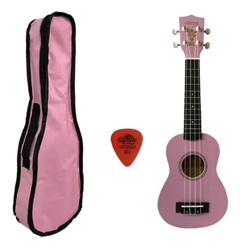 Ukulele Rosa Seven Soprano Suk Pi C Capa Frete Gr Tis