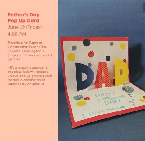 How To Make A Fathers Day Pop Up Card Skill Skout Online Session