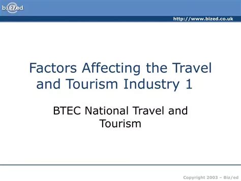 Ppt Factors Affecting The Travel And Tourism Industry 1 Powerpoint