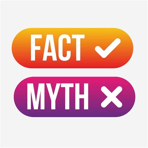 Premium Vector Fact Vs Myth Logo Concept Vector Illustration