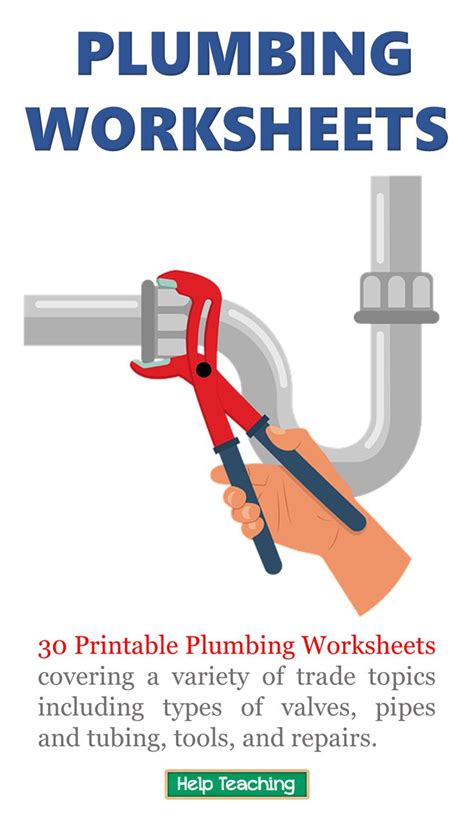 Printable Plumbing Worksheets Vocational Education Worksheets For