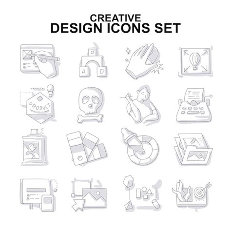 Conjunto De Iconos De Diseño Vector Premium