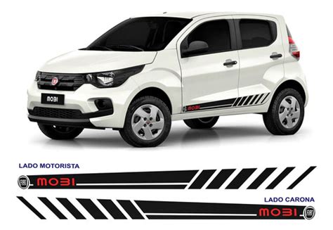 Adesivos Fiat Mobi Faixas Lateral Sport Like Evo Arte Drive