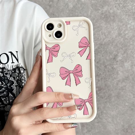 Jual UCUC Infinix Hot X X C Soft Silicone Cute Pink Bow Butterfly Pattern Untuk Phone