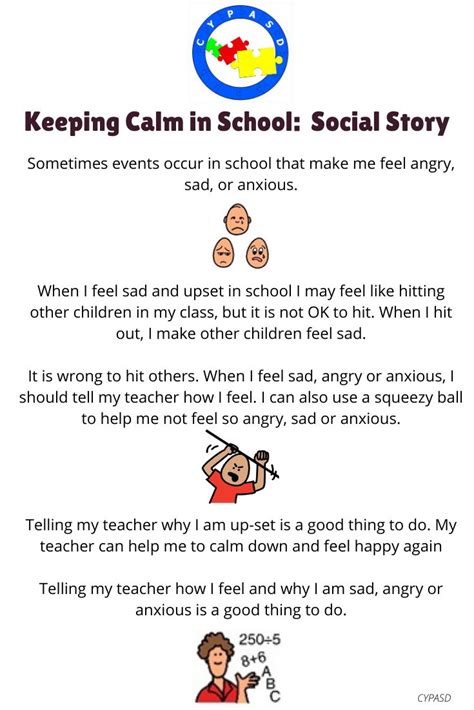 Keeping Calm In School Social Story In 2024 Social Stories Social Emotional Skills Social