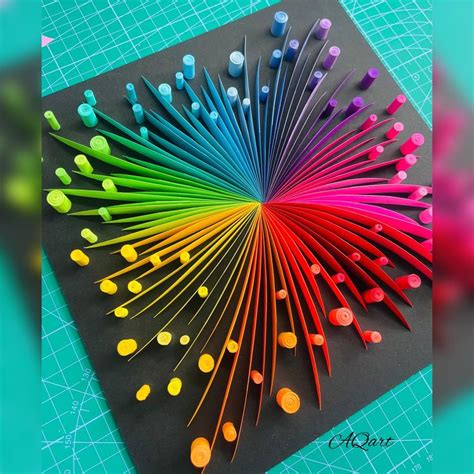 Bright Paper Wall Art Quilled Paper Art Quilling Wall Art Unique T