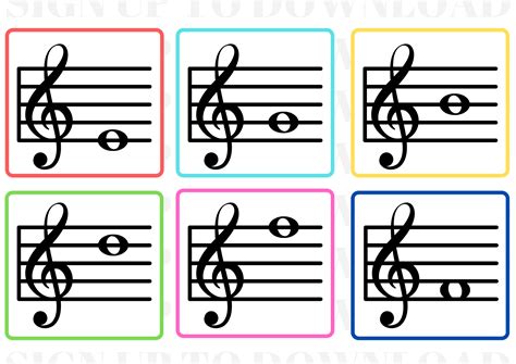 Musical Notes Flash Cards Schools Music Market