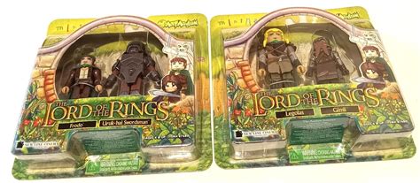 Minimates Art Asylum The Lord Of The Rings Legolas Gimli Frodo Uruk Hai