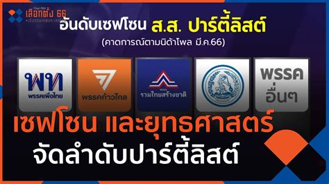 เซฟโซน และยทธศาสตรจดลำดบปารตลสต พรรคการเมอง คยใหคด 8