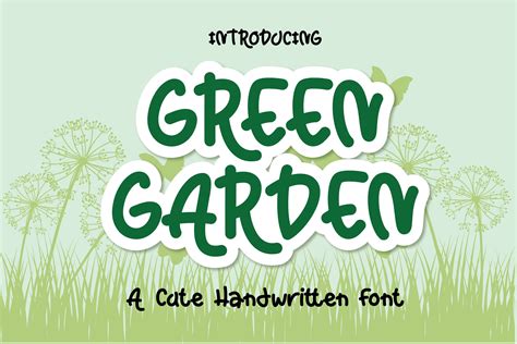 Green Garden Font By Goodmoodtype · Creative Fabrica