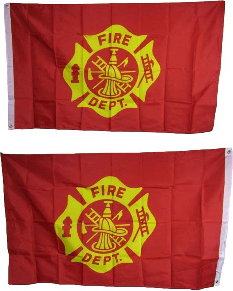 3x5 Fire Department Flag Double Sided Nylon Embroidered