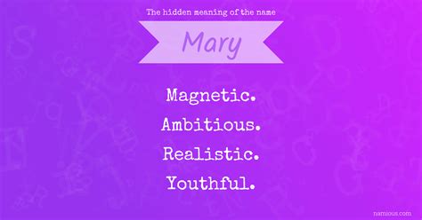 The hidden meaning of the name Mary | Namious