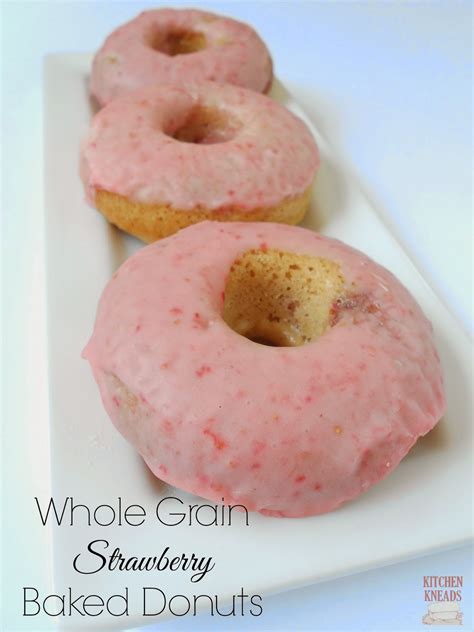 Whole Grain Strawberry Baked Donuts Kitchen Kneads