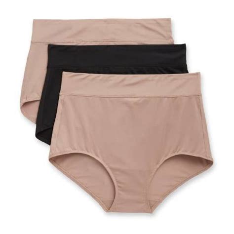 Blissful Benefits By Warner S Women S No Muffin Top Brief Panties 3 Pack