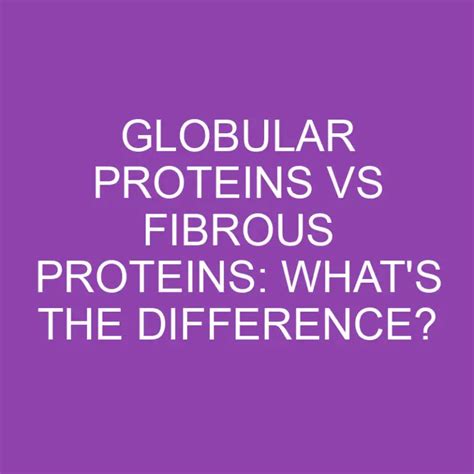 Globular Proteins Vs Fibrous Proteins What S The Difference