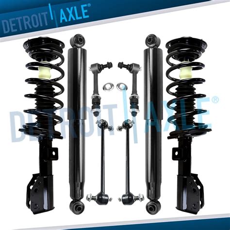 Front Struts Coil Spring Rear Shocks Sway Bars Kit For