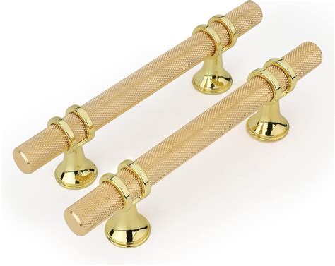 Haliwu Pack Gold Cabinet Pulls Inch Knurled Cabinet Pulls