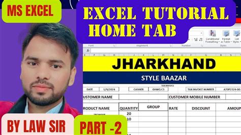 Home Tab Excel Complete Use In Hindi Excel Tutorial For Beginners