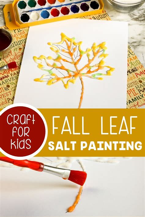 Fall Leaf Art Preschool Salt Painting Life Over Cs