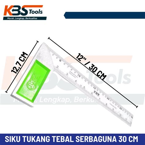 Jual Penggaris Siku Tukang Besi Tebal 30 Cm Mistar L Sudut 12 Inch