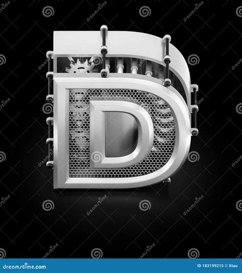 Capital D of Alphabet stock illustration. Illustration of letter ...