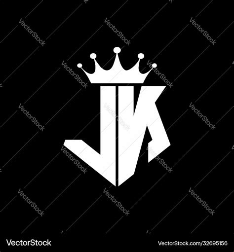 Ln Logo Monogram Shield Shape With Crown Design Vector Image