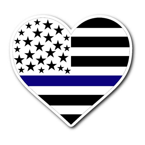 Thin Blue Line Heart Sticker 3 – ThinBlueLineHeroes