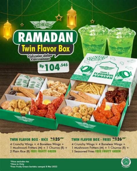 Wingstop Promo Ramadan Twin Flavor Box Paket Menu Komplit Hanya Rp