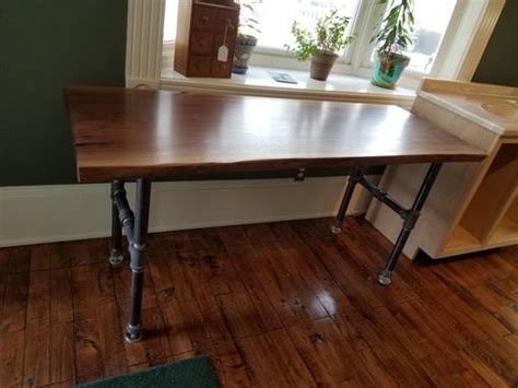 Custom Black Walnut Slab Desk By I Mobili Inc