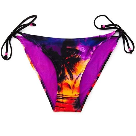 Tropical String Bikini Bottom Liked On Polyvore Bikini Bottoms String Bikinis Tropical