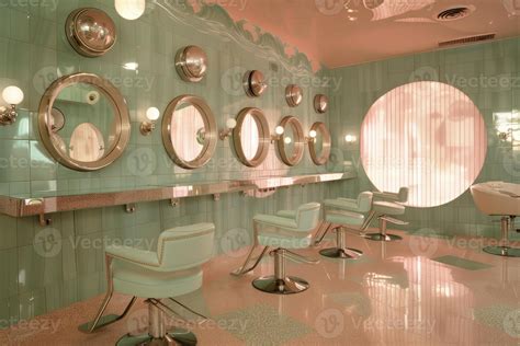 Modern beauty salon interior with vintage charm 47895927 Stock Photo at ...