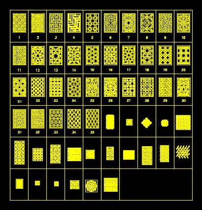 Patterns - Ornamental 2D DWG Elevation for AutoCAD • Designs CAD