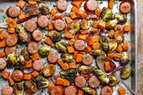 Sheet Pan Maple Dijon Sausage And Fall Veggies Recipe Sheet Pan