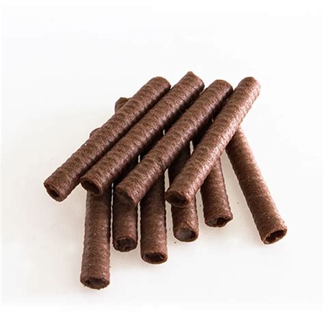 Chocolate Wafer Stick Roll Isolated On White Background Stock Photo