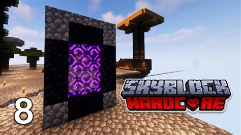 Tackling The NETHER In Skyblock Hardcore Minecraft Ep 8 YouTube