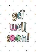 Beterschapskaart Get Well Soon Hip Met Confetti Kaartje2go