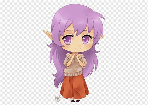 Chibi Drawing Kavaii Mangaka Chibi Ungu Manga Peri Png Pngwing