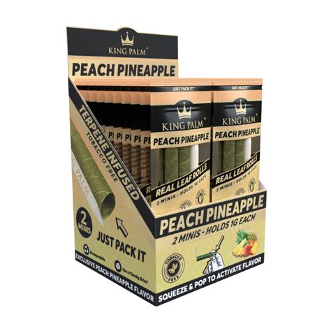 King Palm Minis Roll Peach Pineapple Ct Box Empire Smoke Distributors